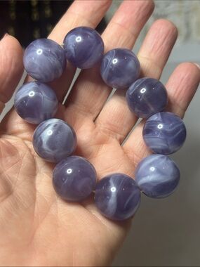 Lavender Marble Bead Stretch Bracelet - Women's Jewelry